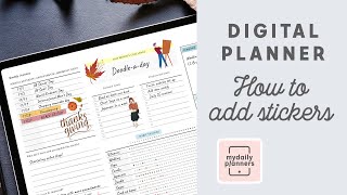 How to add stickers to your Digital Planner on iPad for GoodNotes