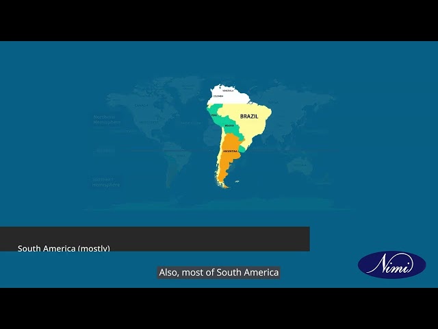 Observe on globe which countries are in northern and southern hemisphere