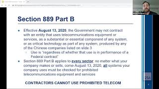 National Defense Authorization Act: Section 889 Federal