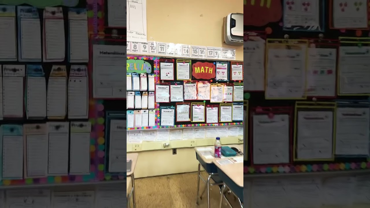 Math Word Wall Bilingual Classroom