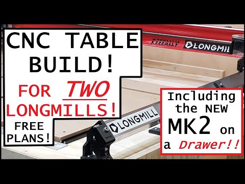 One Table For Two LongMills! A 48" wide on Top and The NEW MK2 30"  x 30" on a Drawer!