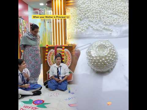 When your mom is principal in your school 🏫 #shorts #school #festivewithshorts