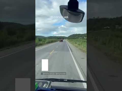 Caminhão desgovernado é flagrado na BR-116 em MG; motorista parecia dormir