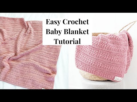 Easy Crochet Baby Girl Blanket Tutorial - Free Crochet Blanket Pattern