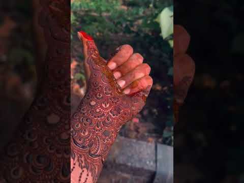 remove mehndi design coconut oil very dark colour || Henna mehndi design #mehndidesign #shortsvideo