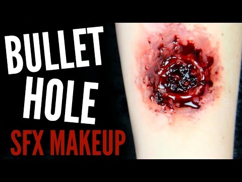 Bullet Hole SFX Makeup Tutorial Video