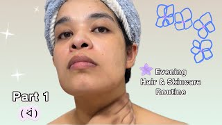 Part 1: Evening Hair & Skincare Routine | Curly Cami Channel 