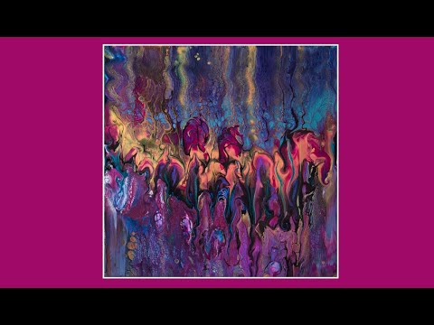 #8205 Big Bloom Cells Swipe Contemporary Art Fluid Acrylics 7.22.2021intuitive art