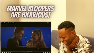 MARVEL DIE HARD FAN REACTS TO Marvel Bloopers You Have to See!