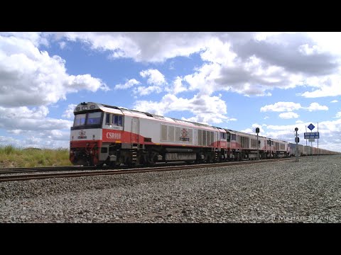 1PM9 SCT Freight Train With CSR Class Diesel Locomotives (10/11/2021) - PoathTV Australian Railways