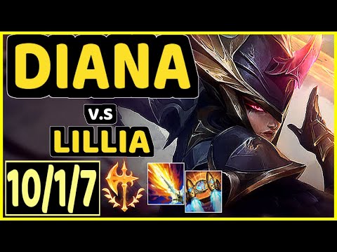 HARU (DIANA) vs LILLIA - 10/1/7 KDA JUNGLE CHALLENGER GAMEPLAY - KR