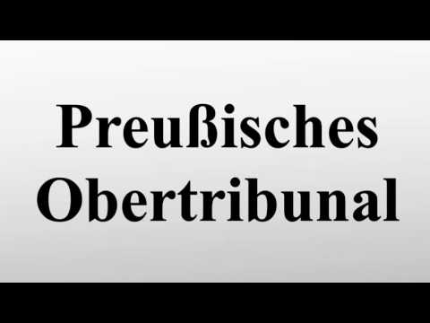 Preußisches Obertribunal