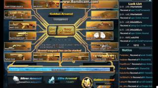 Global Strike Super elite arsenal (2) and Super golden arsenal (1)