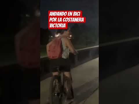 Andando en bici por la costanera Victoria Entre Rios #nocheenfamilia #paseonocturno #costanera
