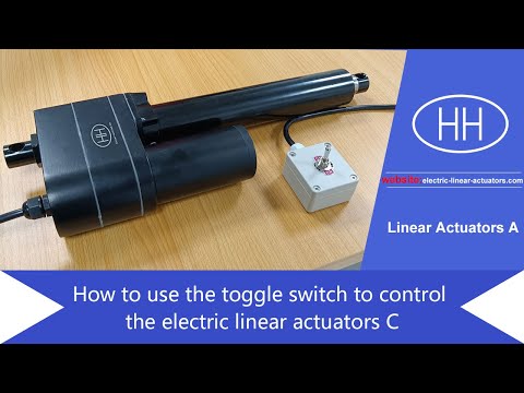 How to use the toggle switch to control the electric linear actuators C