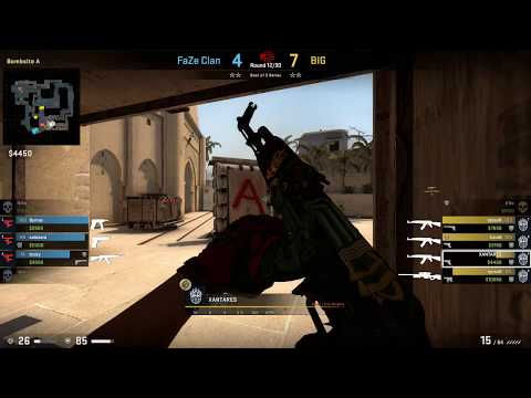 CS:GO POV Demo BIG XANTARES (24/13) vs FaZe (de_mirage)