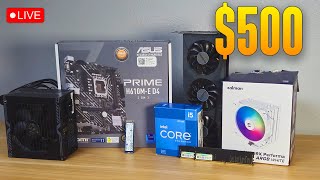 Live Building $500 Budget Gaming PC! TTS ON!