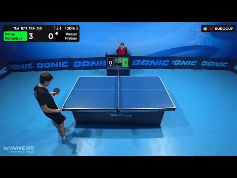 12:25 Denys Shcherbak - Vadym Hryban 22.09.2023 TT Euro.Cup Ukraine Star. TABLE 3