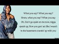 Sevyn Streeter - whatchusay (lyrics)