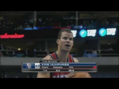 Kris Humphries 2010 Highlights at Mavs 16 Pts 13 Rebs 12/9/2010