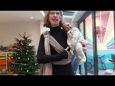 Hip Carry with A Close Parent Caboo baby carrier