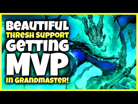 Beautiful Thresh Support Getting MVP In Grandmaster!