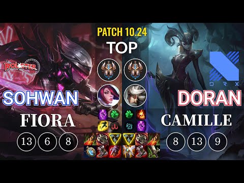 KT SoHwan Fiora vs DRX Doran Camille Top - KR Patch 10.24