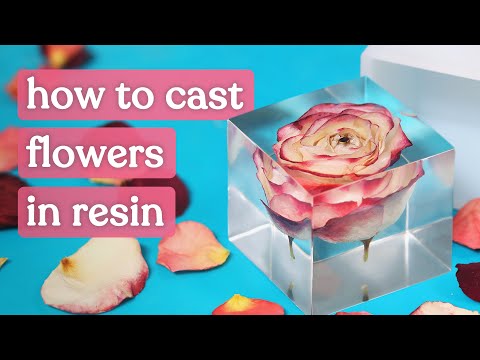Casting flowers in sale resin