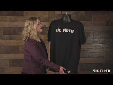 Vic Firth Classic Logo Black Tee - Large