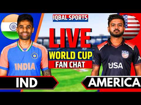 🔴Live: IND vs USA, T20 World Cup Match 3 |  Live Cricket Match Today | India vs America Fan Chat