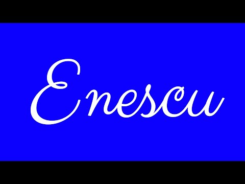 Learn how to Write the Name Enescu Signature Style in Cursive Writing