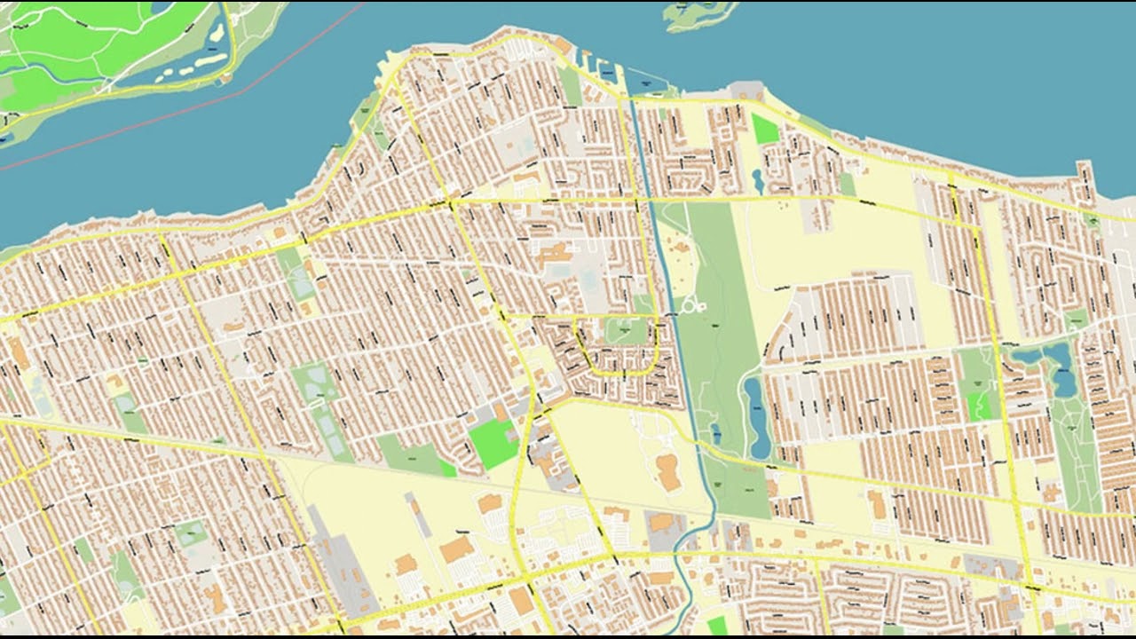 Detroit Michigan US Map Vector gvl17b ai 10 ai pdf