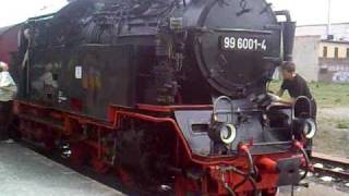 preview picture of video 'Selketalbahn Alexisbad - Gernrode - Quedlinburg -5- Harz (26 april 2009)'