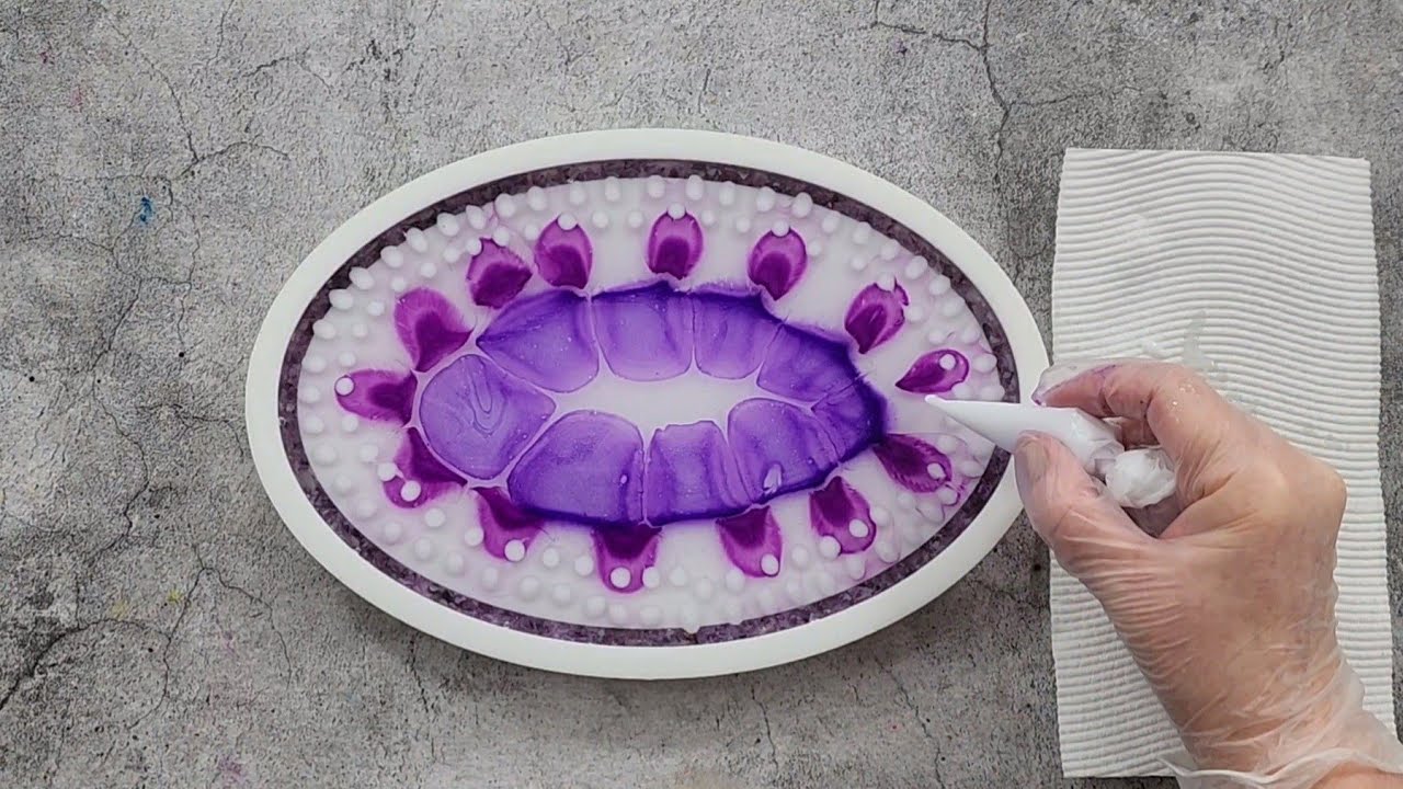 #1887 Incredible Resin 3D Bloom Fireworks Trinket Tray