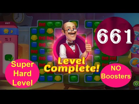 HomescapesLevel 661 - [18 moves] [2021] [HD] solution of Level 661 Homescapes[No Boosters]