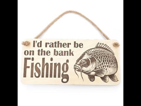 Id Rather Be On The Bank Fishing Plaque