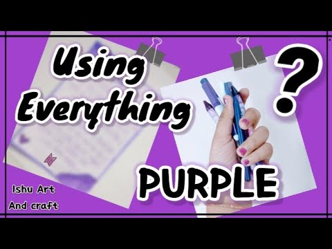 Drawing Using Every PURPLE Art Supply I Own 💜✨ | BTS Art ?| @crystallized._art.7 #crystallizedart!