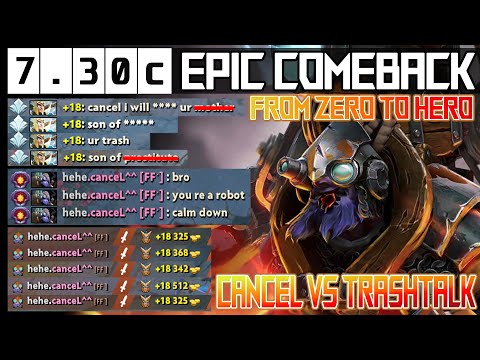 🔥FROM ZERO TO HERO🔥[EPIC COMEBACK] TINKER - CanceL vs Trash Talk [Pro Player Gameplay][Patch 7.30d]