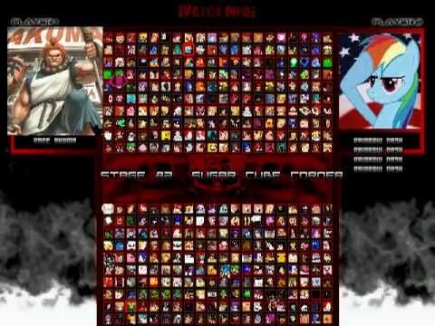 TheMattalocalypse Random Mugen Battle - 973 - Rare Akuma VS. Rainbow Dash x4