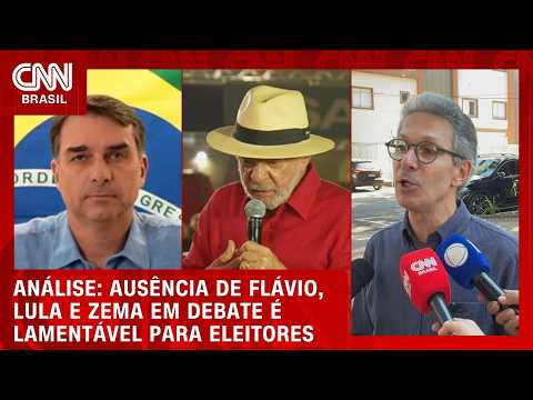 Ausência de Flávio, Lula e Zema em debate é lamentável para eleitores; veja análise | CNN NOVO DIA