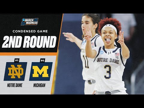 Notre Dame vs. Michigan - Second round NCAA tournament extended highlights