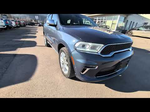 2021 Dodge Durango Citadel AWD in Blue for sale at Frontier Chrysler Dodge Jeep Ram Fiat Ltd. in Smithers, BC