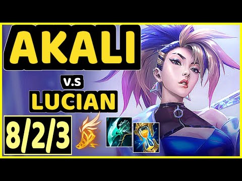 AKALI vs LUCIAN - 8/2/3 KDA MID GAMEPLAY - EUW Ranked MASTER