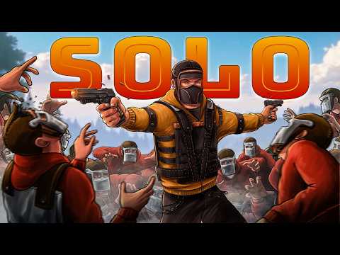 Surviving SOLO between TWO ZERGS on a 1000 pop SERVER - Rust Solo (movie)