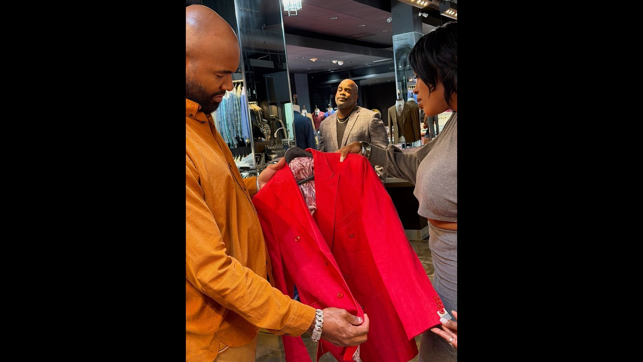 When Nina’s sugar daddy sizes Mike up at the suit store!