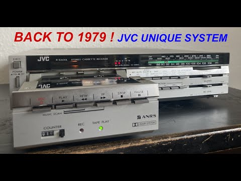 JVC R-E600L Stereo Cassette Receiver ! A UNIQUE DESIGN ! BACK TO 1979 !