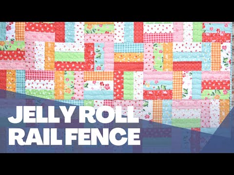 How to Make a Jelly Roll Rail Fence Quilt Tutorial (free beginner quilt pattern!)