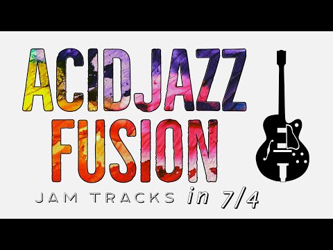 Acid Jazz Fusion Guitar Backing Track in B Minor in 7/4 Time