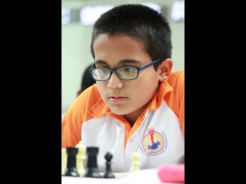 11-year-old Aditya Samant (2121) from Pune outplays GM Mikhail Mozharov (2558)