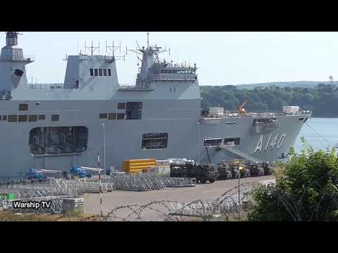 PHM ATLANTICO A140 (EX HMS OCEAN) GETS READY FOR BRAZIL AT DEVONPORT NAVAL BASE - 24th June 2018